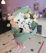 Букет милый в Камское Устье Букет цветов из: Хризантемы и Розы в Камское Устье