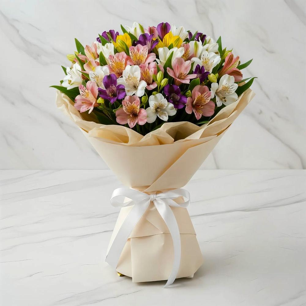 Букет цветов из: Альстромерии в Камское Устье