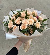 Букет Кремовые розы Латте в Камское Устье