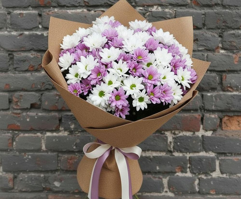 Букет цветов из: Хризантемы в Камское Устье