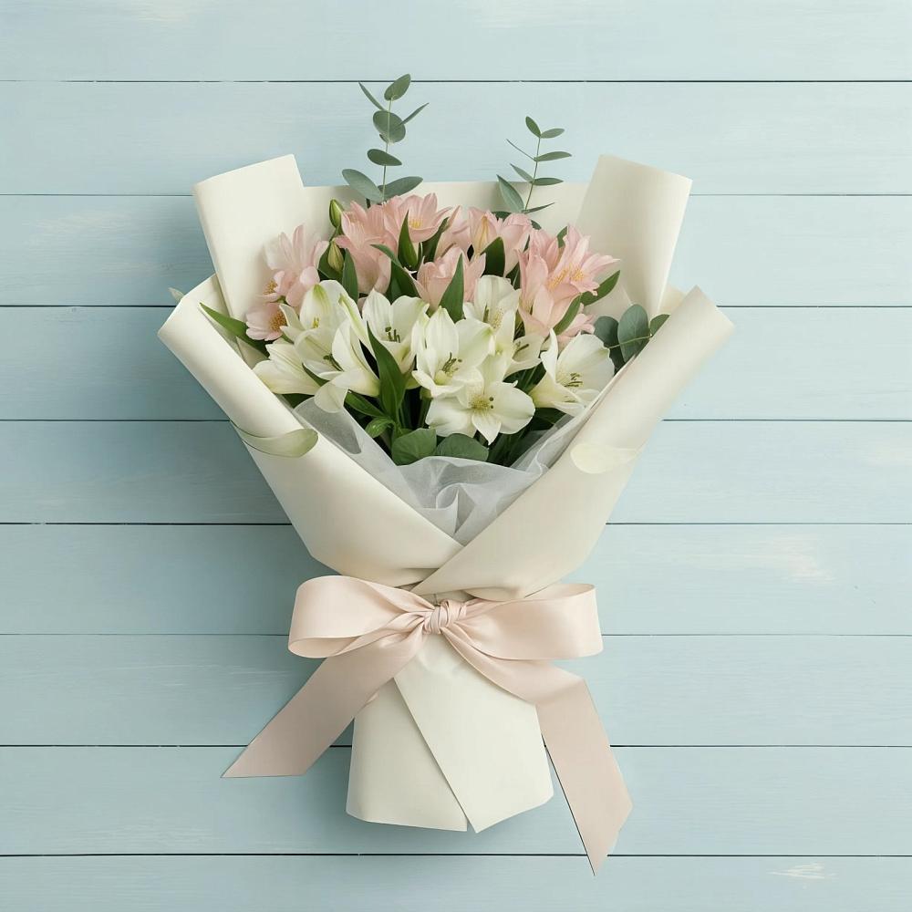 Букет цветов из: Альстромерии в Камское Устье