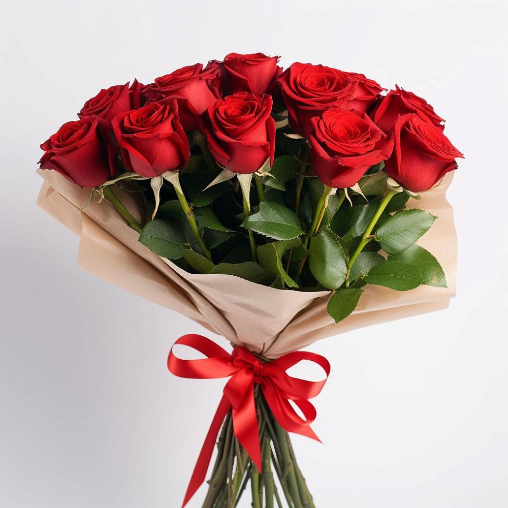 Букет 11 Красных роз Эдлесс Лав в Камское Устье