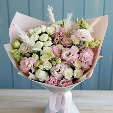 Букет цветов из:  Альстромерии и Розы в Камское Устье